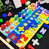 Wooden  Educational Toys For Children. shapes, alphabet, numbers with colour match board