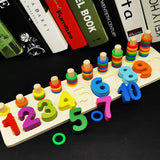 Wooden  Educational Toys For Children. shapes, alphabet, numbers with colour match board
