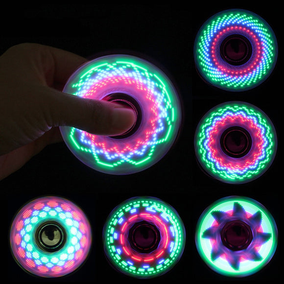 LED Light Luminous Fidget Spinner Changes Hand Spinner Glow in the Dark Stress Relief Toys For Kids