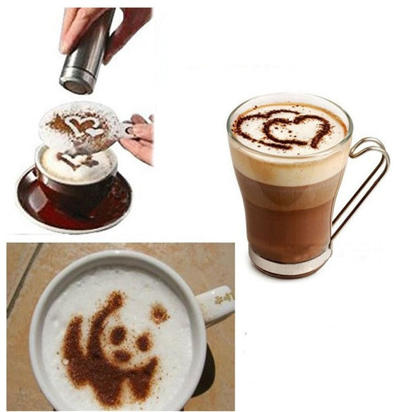 Fancy cappuccino coffee printing template- it comes 16 pcs designs