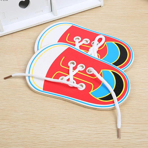 Cute  Wooden Shoelace and buttons