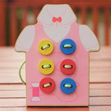 Cute  Wooden Shoelace and buttons