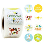 500 Pcs Reward Stickers Motivational Stickers Roll for Kids for School Reward Students Teachers Cute Animals Stickers Labels