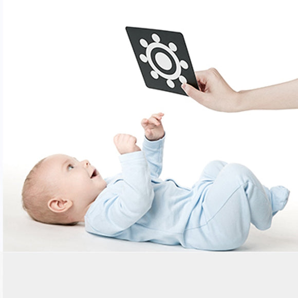 Montessori Baby Toys Black & White Flash Cards High Contrast Visual Stimulation Learning Activity Flashcards