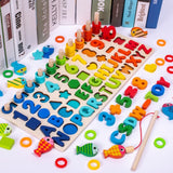 Wooden Educational toys for Preschool - Numbers, shapes and geometric figures.