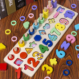 Wooden Educational toys for Preschool - Numbers, shapes and geometric figures.