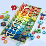 Wooden Educational toys for Preschool - Numbers, shapes and geometric figures.