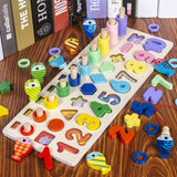 Wooden Educational toys for Preschool - Numbers, shapes and geometric figures.