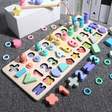 Wooden Educational toys for Preschool - Numbers, shapes and geometric figures.