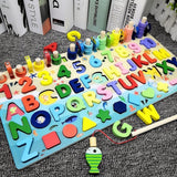Wooden Educational toys for Preschool - Numbers, shapes and geometric figures.