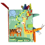 0-36M Baby Early Learning Toy Tail Cloth Book Parent-child Interactive Sound Paper Puzzle Cloth Book Rattle