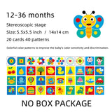 Montessori Baby Toys Black & White Flash Cards High Contrast Visual Stimulation Learning Activity Flashcards