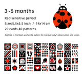 Montessori Baby Toys Black & White Flash Cards High Contrast Visual Stimulation Learning Activity Flashcards