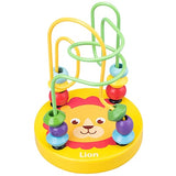 Baby Montessori Educational Math Toy Wooden mini Circles Bead Wire Maze Roller Coaster Abacus Puzzle toys For Kids Boy Girl Gift