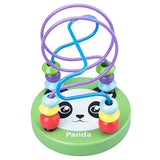 Baby Montessori Educational Math Toy Wooden mini Circles Bead Wire Maze Roller Coaster Abacus Puzzle toys For Kids Boy Girl Gift