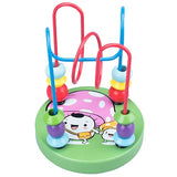 Baby Montessori Educational Math Toy Wooden mini Circles Bead Wire Maze Roller Coaster Abacus Puzzle toys For Kids Boy Girl Gift