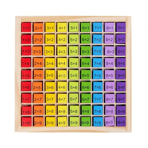Educational Wooden Toys for Kids - 99 Multiplication Table Math Arithmetic Teaching Aids
