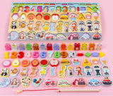 Wooden  Educational Toys For Children. shapes, alphabet, numbers with colour match board