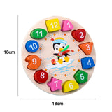ASWJ Kids Montessori Wooden Toys Rainbow Block Kid Learning Toy Baby Music Rattles Graphic Colorful Wooden Block Educational Toy