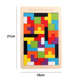 ASWJ Kids Montessori Wooden Toys Rainbow Block Kid Learning Toy Baby Music Rattles Graphic Colorful Wooden Block Educational Toy