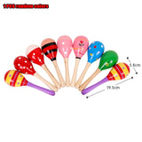 ASWJ Kids Montessori Wooden Toys Rainbow Block Kid Learning Toy Baby Music Rattles Graphic Colorful Wooden Block Educational Toy