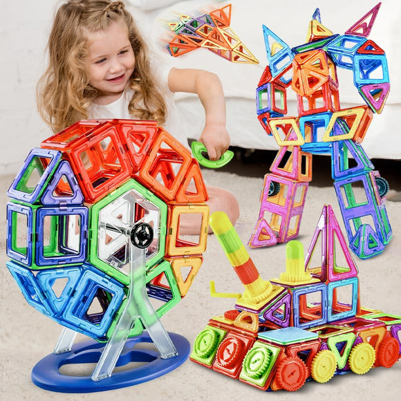 Magnetic Designer Building Blocks 21-180pcs Magnetic Construction Set