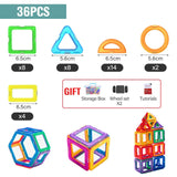 Magnetic Designer Building Blocks 21-180pcs Magnetic Construction Set