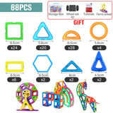 Magnetic Designer Building Blocks 21-180pcs Magnetic Construction Set