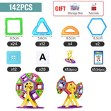Magnetic Designer Building Blocks 21-180pcs Magnetic Construction Set