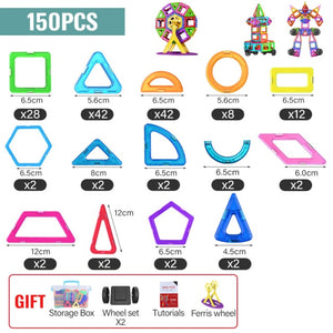 Magnetic Designer Building Blocks 21-180pcs Magnetic Construction Set