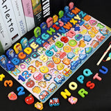 Wooden  Educational Toys For Children. shapes, alphabet, numbers with colour match board