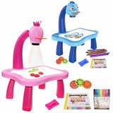 Children Led Projector Art Drawing Table Toys Kids Painting Board Desk Arts Crafts Educational Learning Paint Tools Toy for Girl