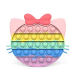 Pop Fidget Stress reliever Toys -Rainbow Push  Bubble