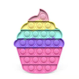 Pop Fidget Stress reliever Toys -Rainbow Push  Bubble