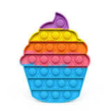 Pop Fidget Stress reliever Toys -Rainbow Push  Bubble