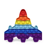 Pop Fidget Stress reliever Toys -Rainbow Push  Bubble