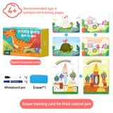 Childrens Drawing notebook -DIY Color Shape , Math Match Game Book ,Drawing Set  Learning Educational Toys For Children