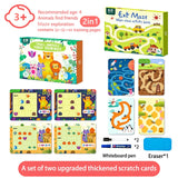 Childrens Drawing notebook -DIY Color Shape , Math Match Game Book ,Drawing Set  Learning Educational Toys For Children